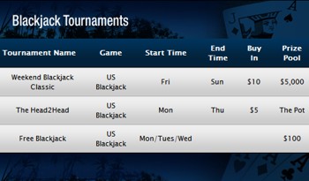 weekly blackjack tournaments EH